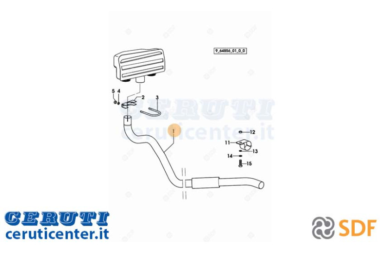 Exhaust pipe - Original SDF - 0.007.7656.3/20
