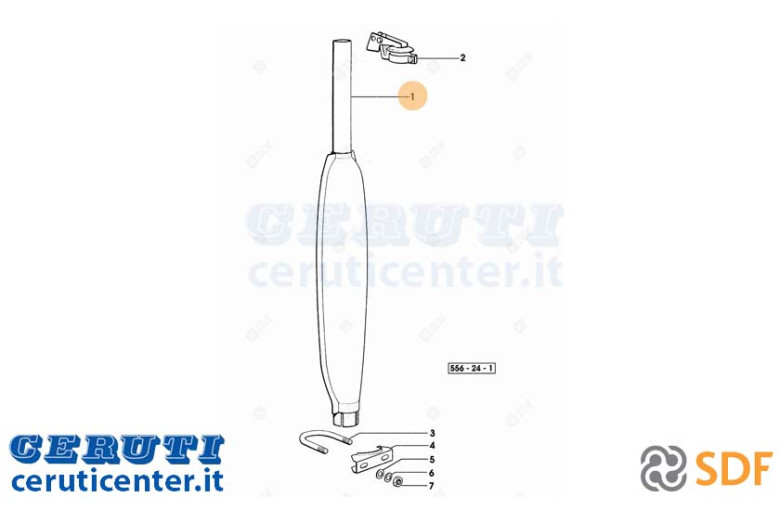 Exhaust silencer - Original SDF - 0.007.9512.3