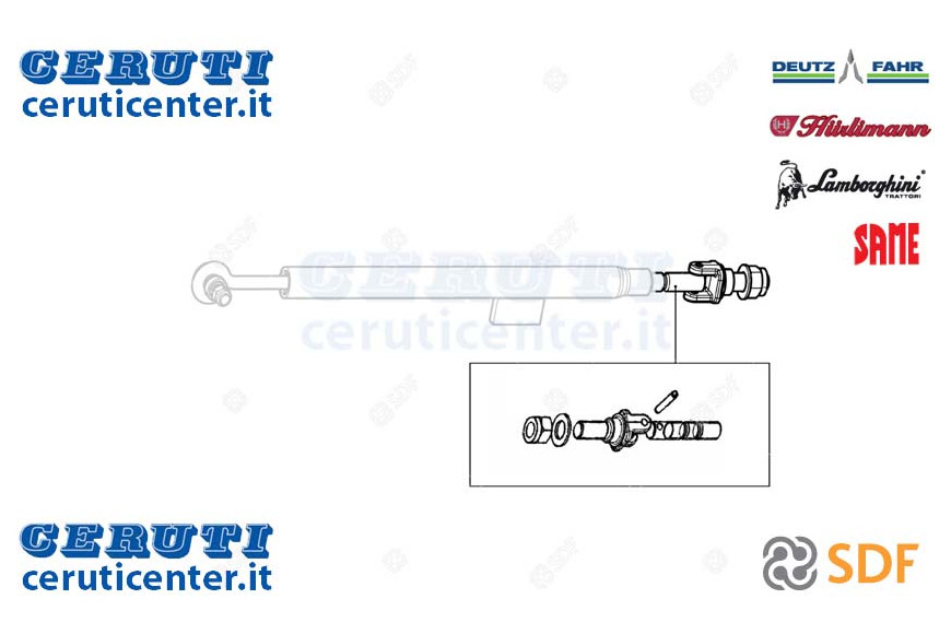 Asta Filettata Stabilizzatore - Originale SDF - 0.900.1268.6
