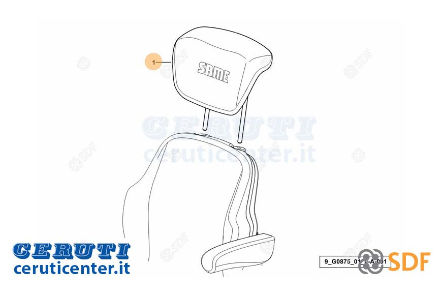 Kopflehnen - Original SDF - 0.014.4889.0/10