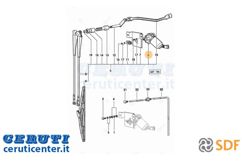 Essuie-glace Moteur - SDF Original - 2.9019.140.0