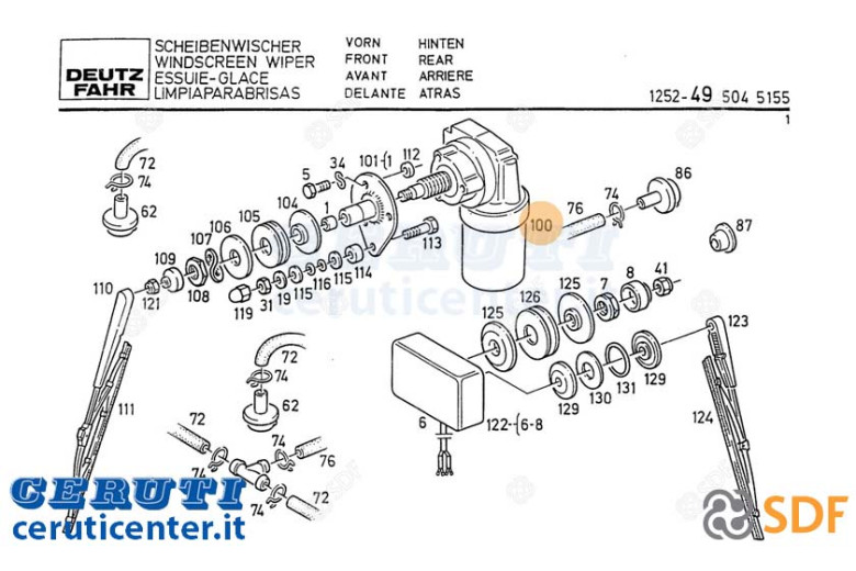 Motore Tergicristallo - Originale SDF - 04378650
