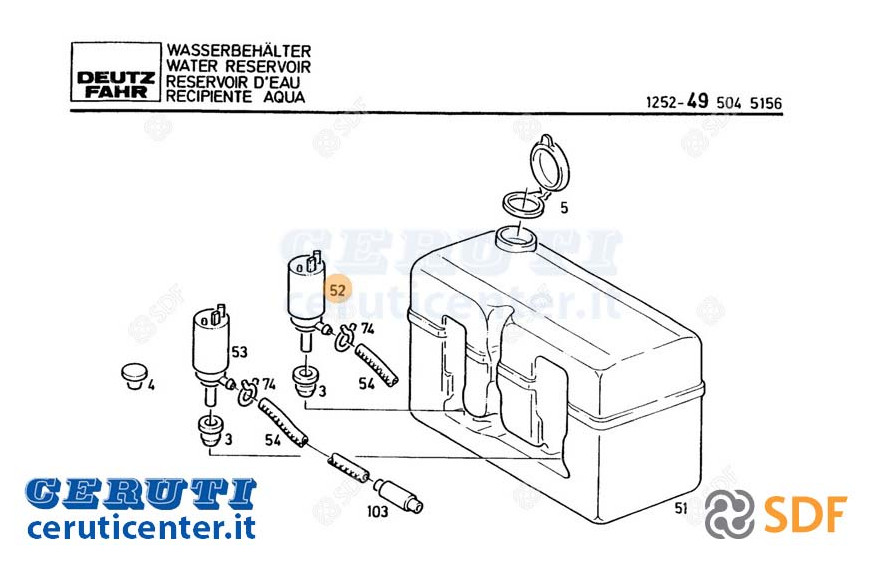 Pompetta limpiaparabrisas agua SDF - Original - 04376950
