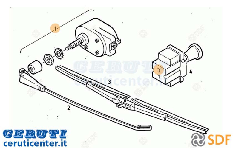 Essuie-glace Moteur - SDF Original - 04316458