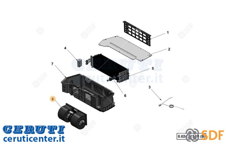 Ventola Cabina - Originale SDF - 0.900.7504.7