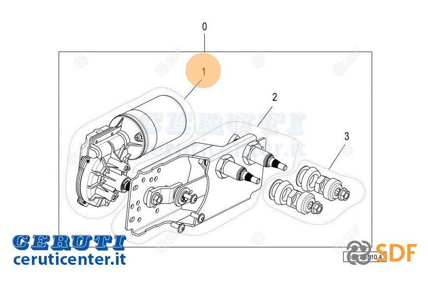 Windshield Wiper Motor - Original SDF - 0.900.7426.9