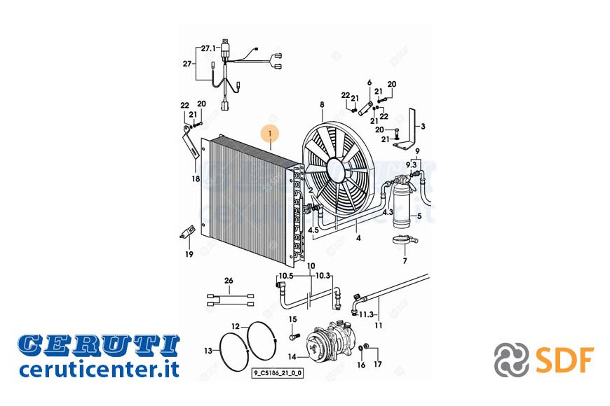 Air Conditioning Condenser - Original SDF - 0.98570.21.3/30