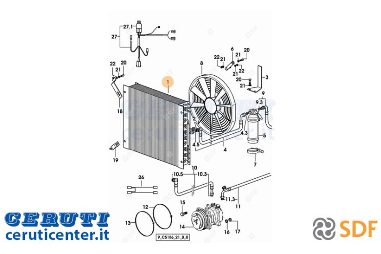 Air Conditioning Condenser - Original SDF - 0.98570.21.3/30