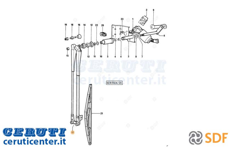 Wiper Arm - Original SDF - 0.9233.553.3
