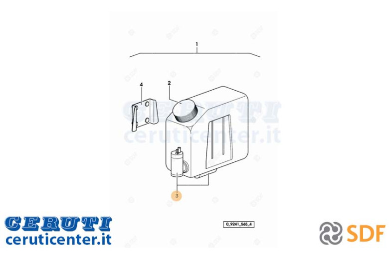 Pompetta limpiaparabrisas agua SDF - Original - 0.900.0070.4