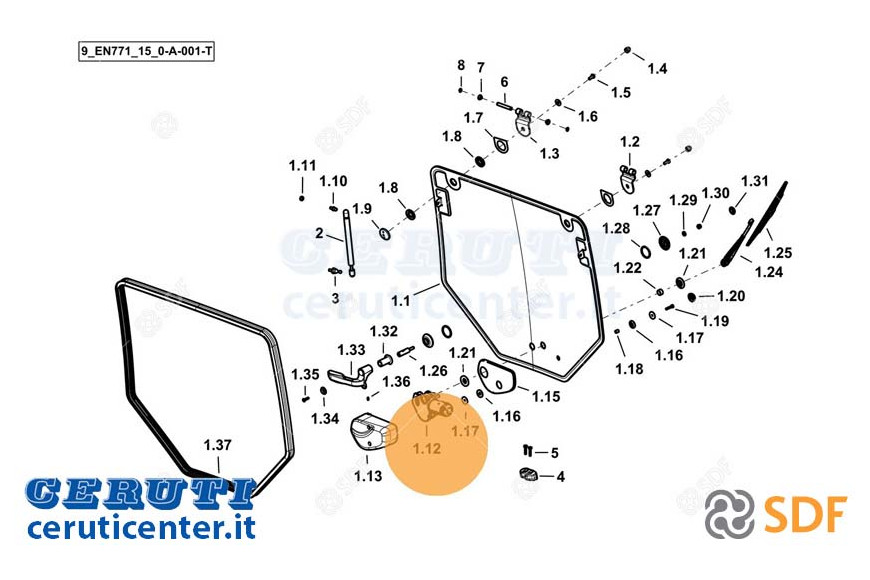 Windshield Wiper Motor - Original SDF - 0.030.3278.4