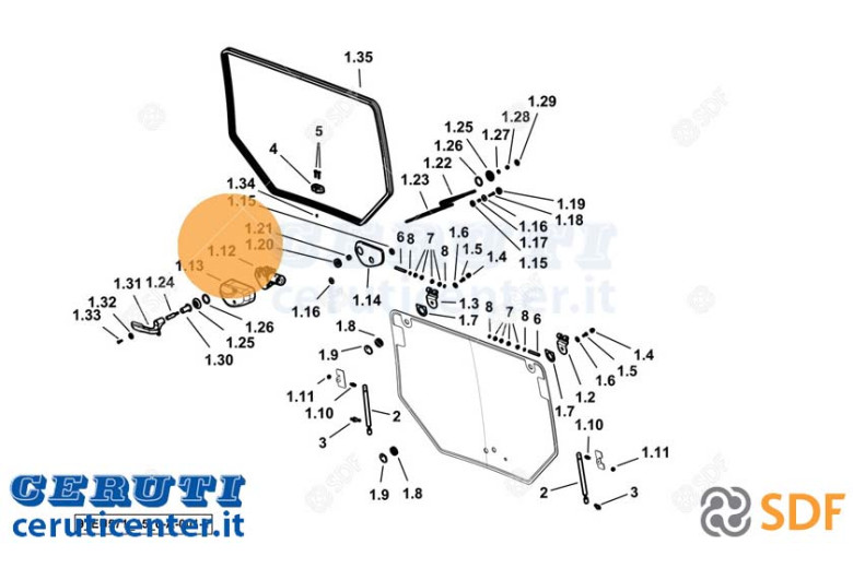 Motore Tergicristallo - Originale SDF - 0.034.9556.4