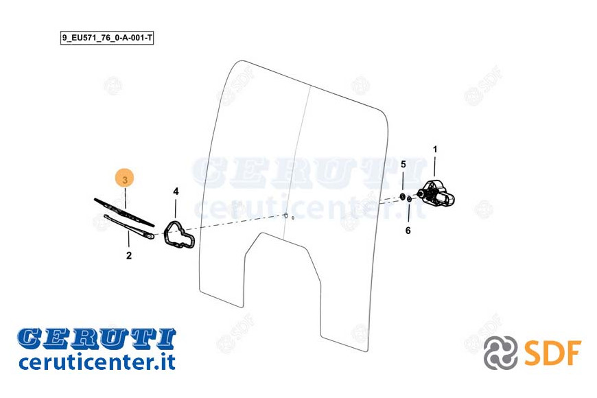 Wiper Arm - Original SDF - 0.035.5600.4