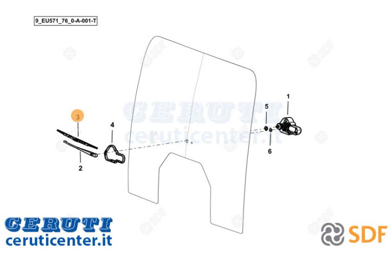 Wiper Arm - Original SDF - 0.035.5600.4
