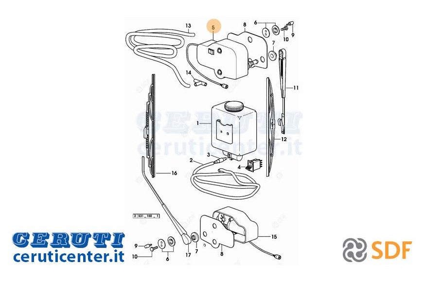 Scheibenwischermotor - Original SDF - 0.010.6467.4