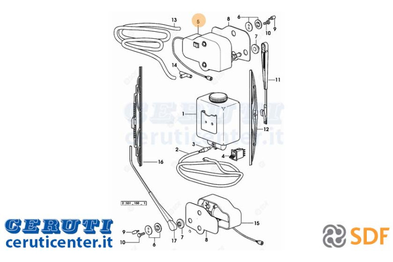 Motore Tergicristallo - Originale SDF - 0.010.6467.4