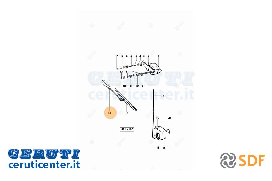Brazo del limpiaparabrisas SDF - Original - 0.009.4830.1
