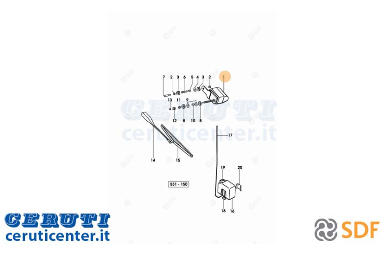 Motore Tergicristallo - Originale SDF - 0.009.4820.2