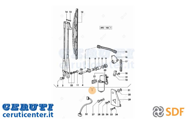 Essuie-glace complet - SDF Original - 0.009.1527.4/20
