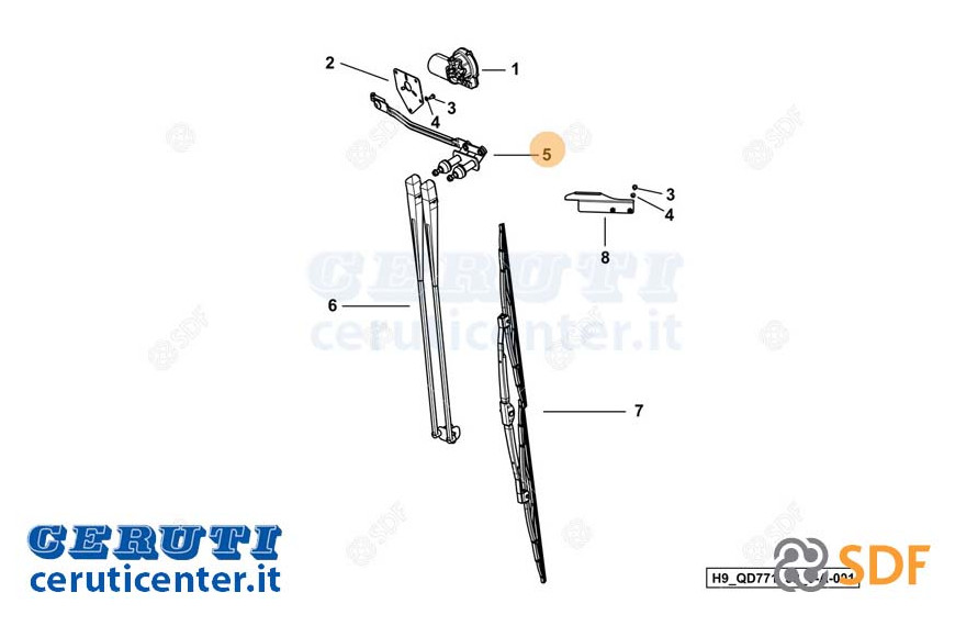 Wiper Arm - Original SDF - 0.022.3514.4/10