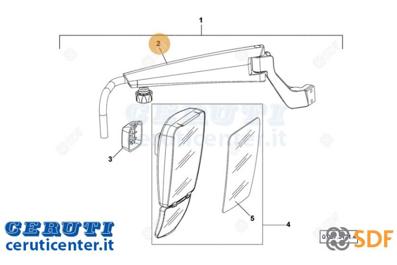 bras Miroir - SDF Original - 0.900.7176.5
