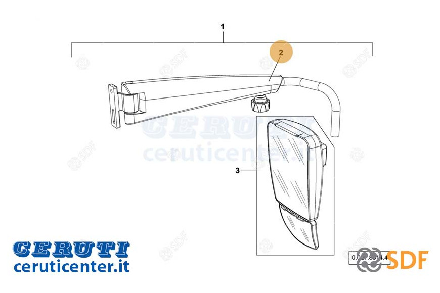 Mirror arm - Original SDF - 0.900.7293.0
