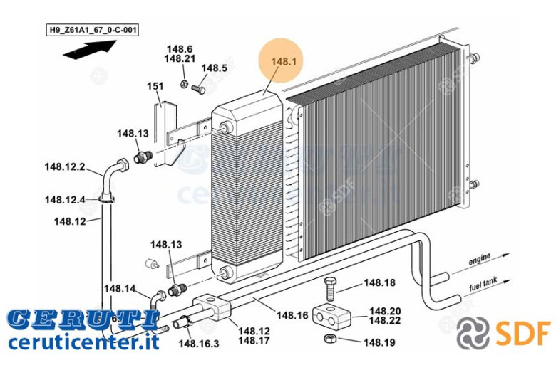 Radiateur d'huile - SDF Original - 16056974