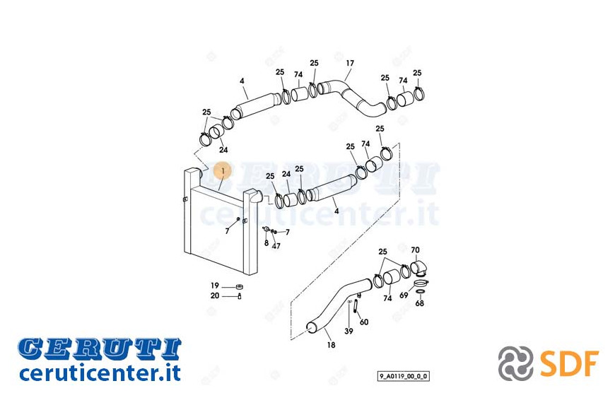 Intercooler - Originale SDF - 04451111