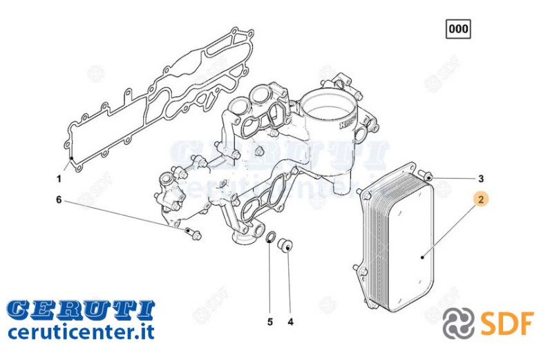 Oil radiator - Original SDF - 04915764