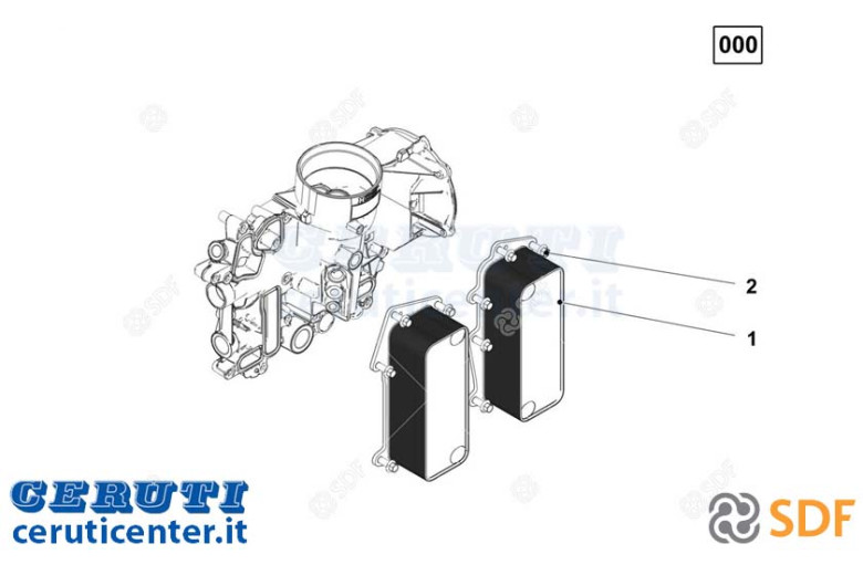 Oil radiator - Original SDF - 04512353