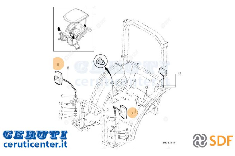 Specchietto - Originale SDF - 0.900.7350.3