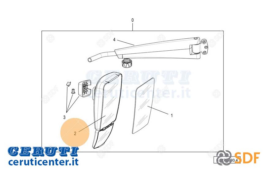 Specchietto - Originale SDF - 0.900.7176.3