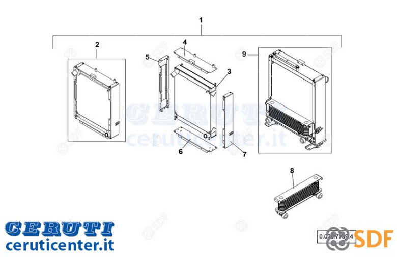 Oil radiator - Original SDF - 0.900.7288.5