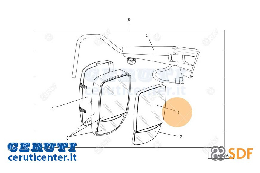 Specchietto - Originale SDF - 0.900.7292.5