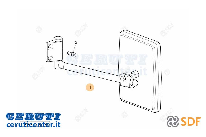 Specchio Retrovisore Completo - Originale SDF - 0.9234.147.4/10