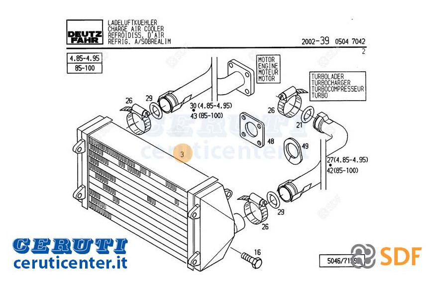 Intercooler - Originale SDF - 04411152
