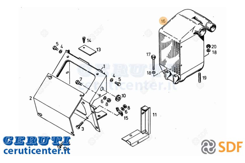 Intercooler - Originale SDF - 02237576