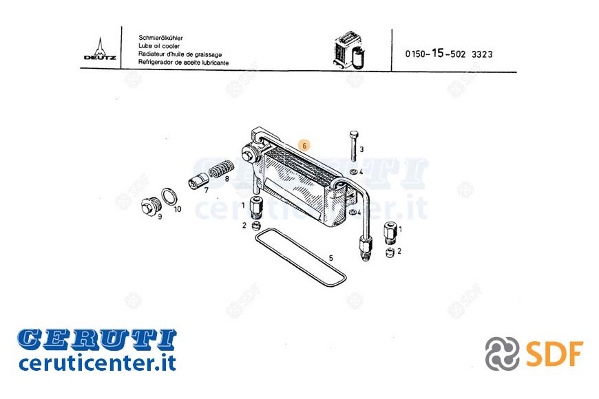Oil radiator - Original SDF - 02232887