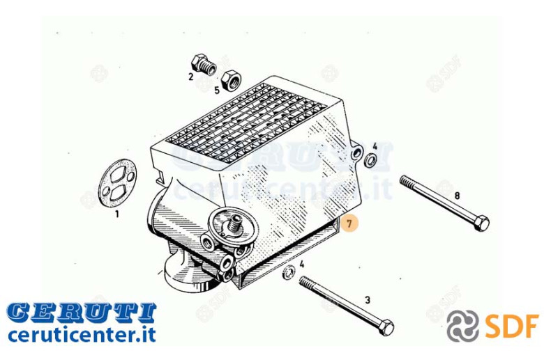 Radiatore Olio - Originale SDF - 02139122