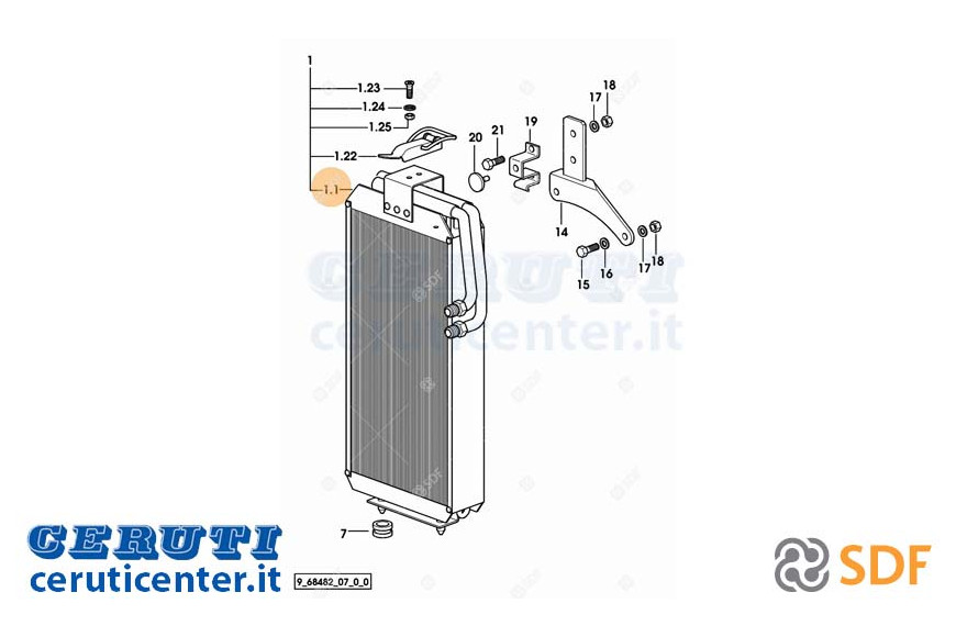 Radiatore Olio - Originale SDF - 0.010.6306.2/10