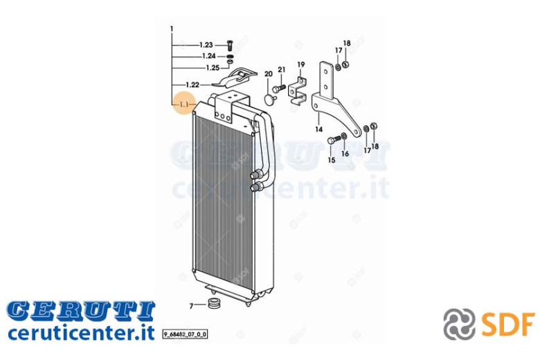 Oil radiator - Original SDF - 0.010.6306.2/10