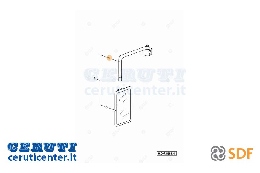 Espejo brazo SDF - Original - 0.010.3563.0