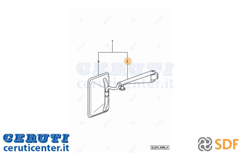 Espejo brazo SDF - Original - 0.010.3563.2