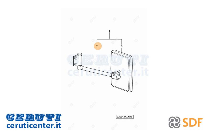Braccio Specchietto - Originale SDF - 0.010.3564.2