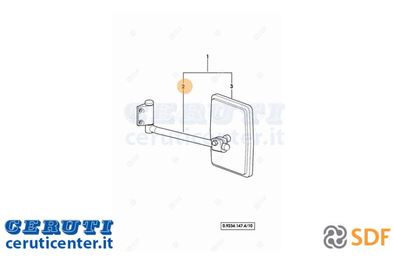 Braccio Specchietto - Originale SDF - 0.010.3564.2