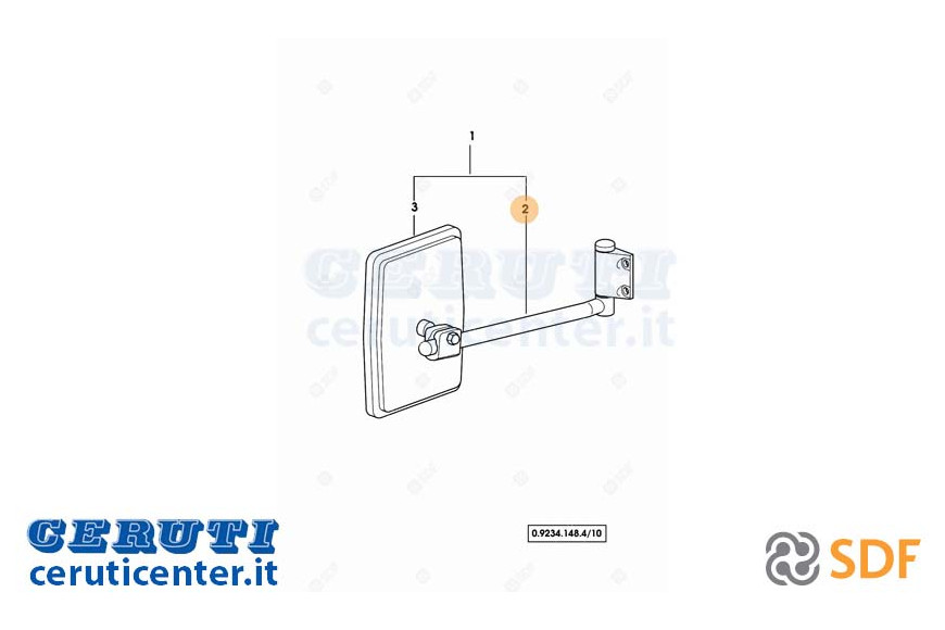 Espejo brazo SDF - Original - 0.010.3707.2