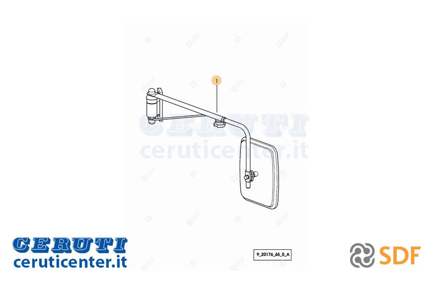 Specchio Retrovisore Completo - Originale SDF - 0.010.1604.4/40