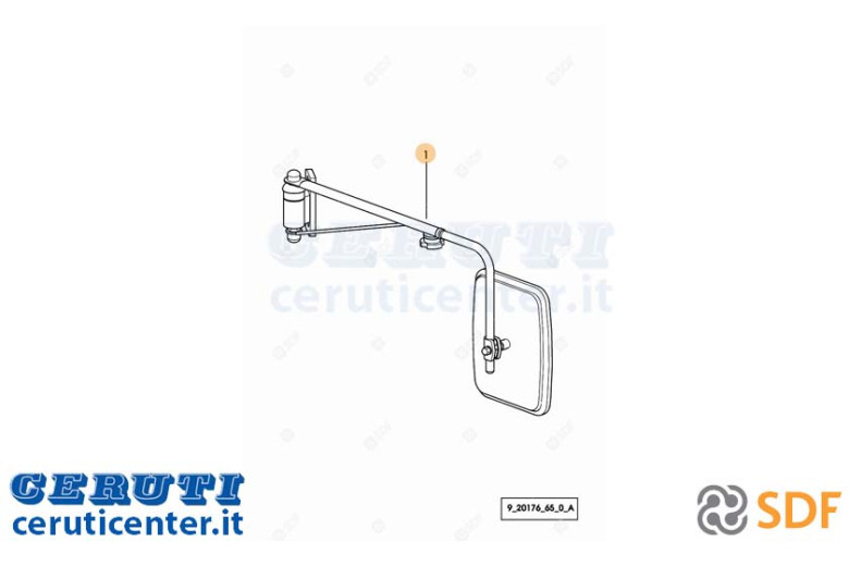 Specchio Retrovisore Completo - Originale SDF - 0.010.1604.4/40