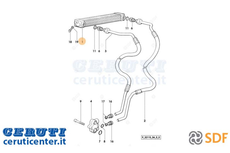 Radiateur d'huile - SDF Original - 0.009.7169.2/20