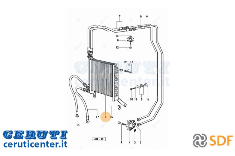 Oil radiator - Original SDF - 0.009.2674.2/20